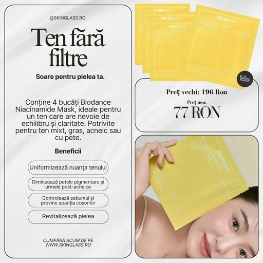 Pachet Ten fără filtre (potrivit pentru tenul cu iritatii, sensibil, uscat, normal, mixt, gras, acneic)